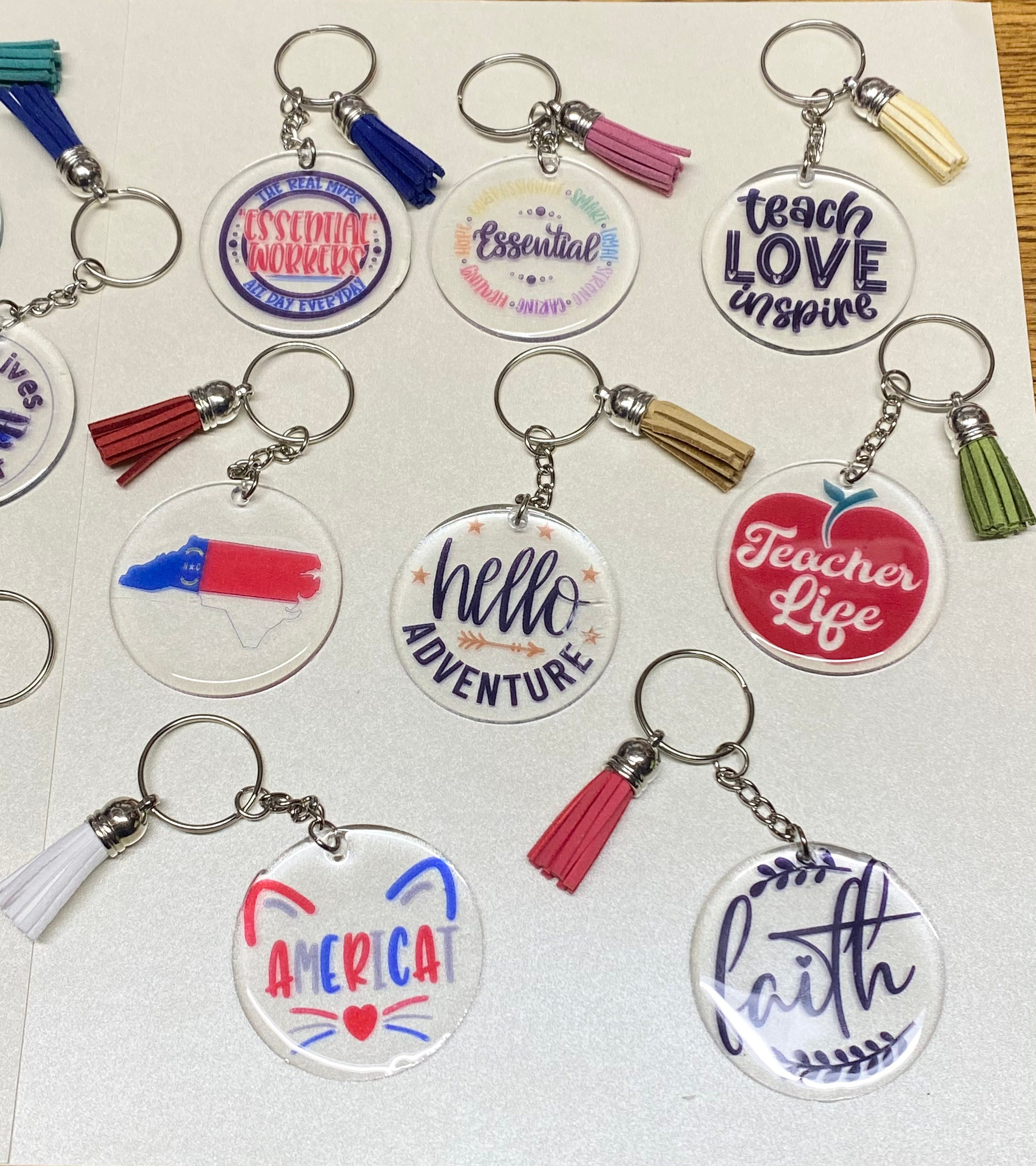 Novelty Acrylic Keychains epoxy Coated Keychains Mom Etsy