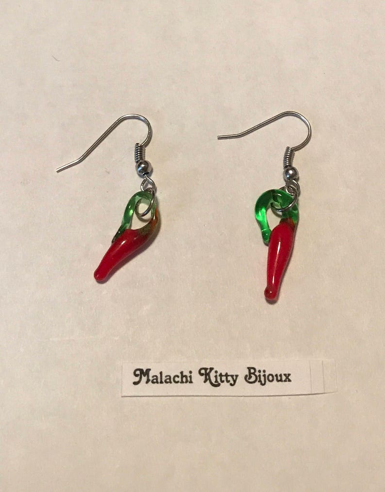 Chili Pepper Earrings spicy Peppershot Peppers Etsy Hong Kong