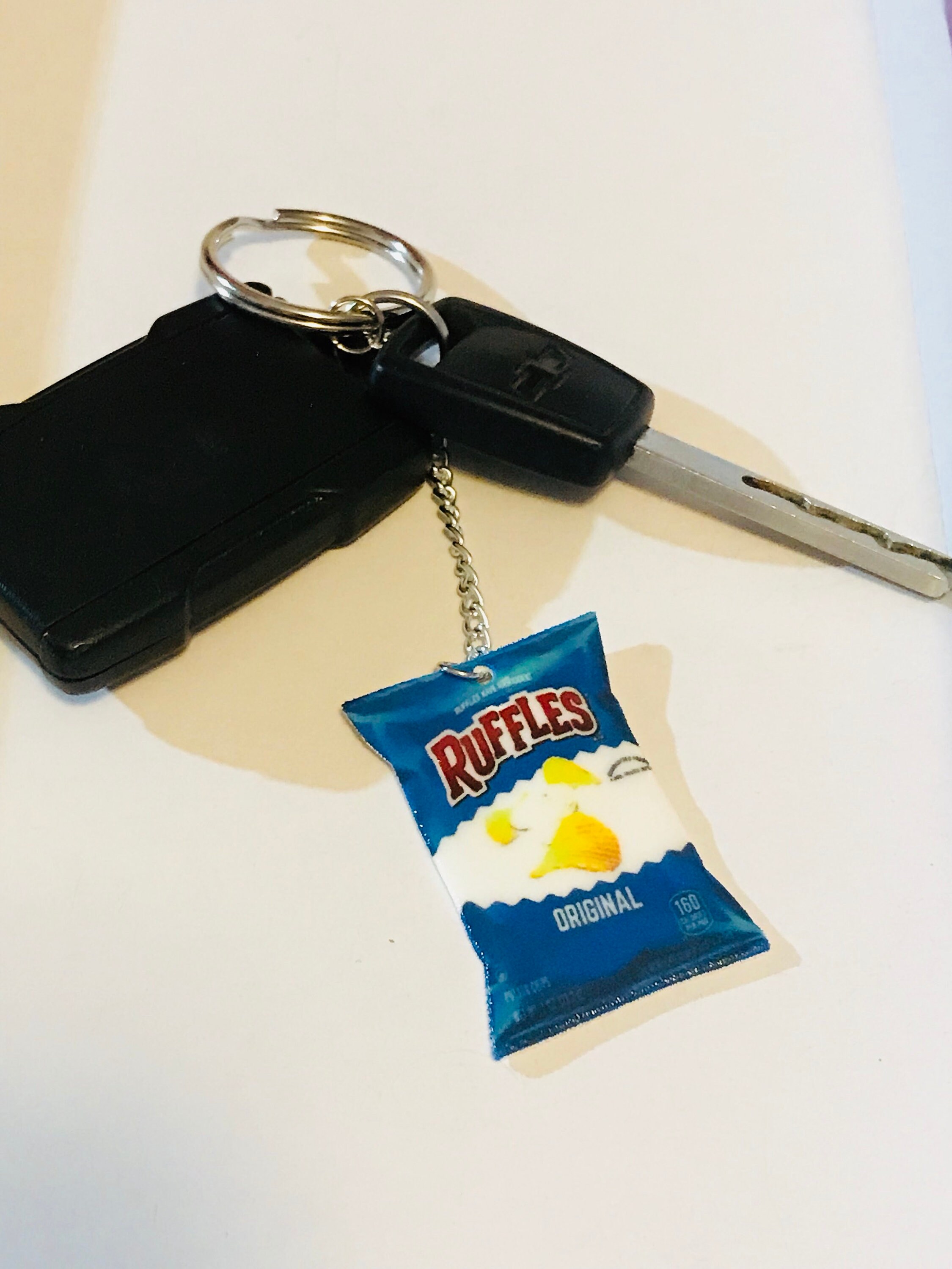 Junk Food Keychainripple Potato Chips Keychain Ripple Potato Etsy