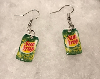 Soda earrings (junk food earrings , soda jewelry, junk food jewelry, miniature food earrings, sweet snacks, munchie, fizzy drink earrings)