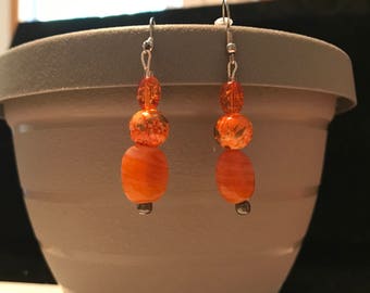 Orange earrings