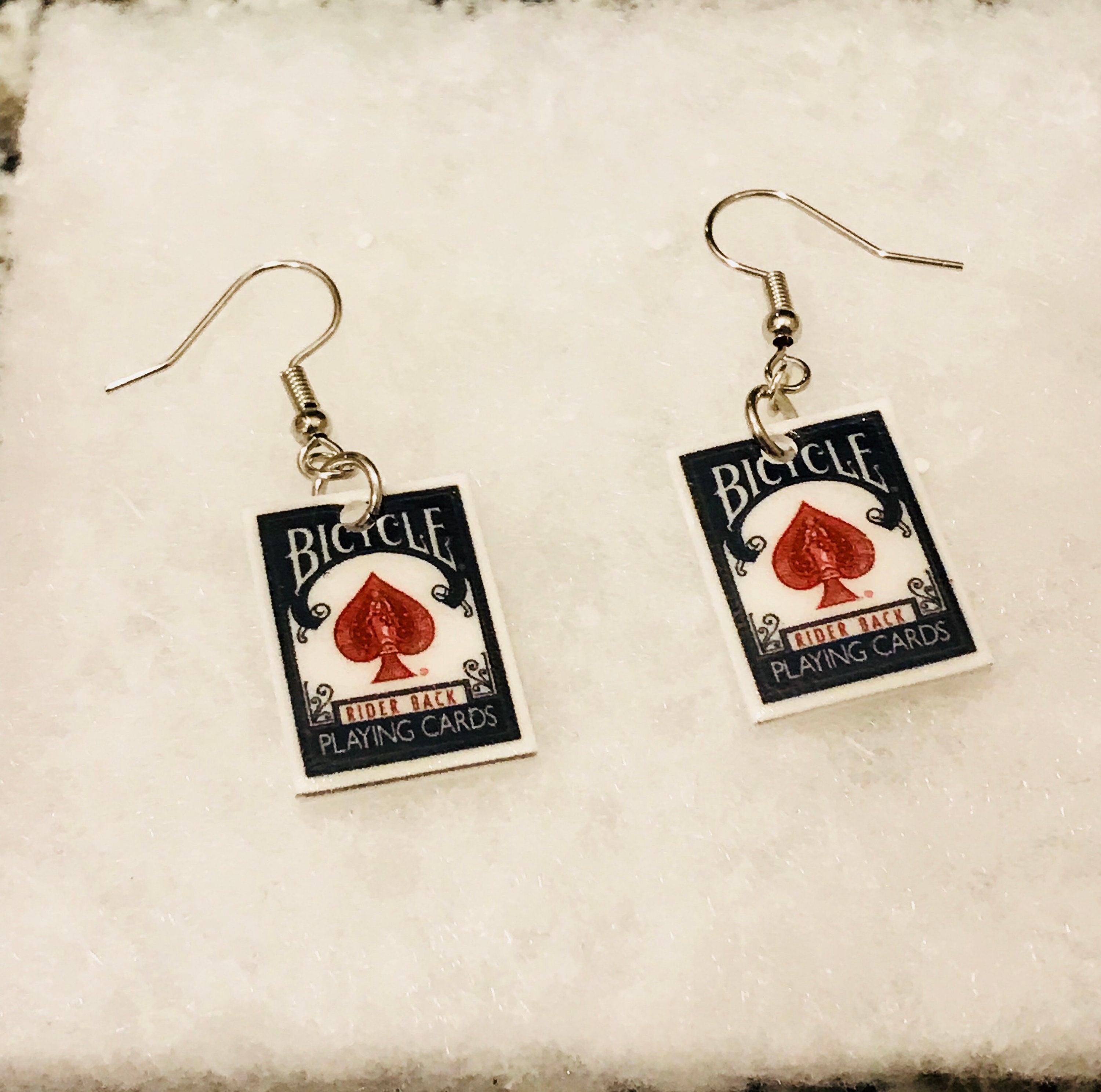 Playing Cards Earrings rummy Earrings Deck of Cards Etsy