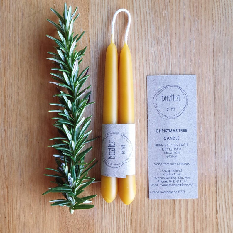 Celebration Taper Candle Handdipped 13cm High Ø 12mm Made Etsy Australia