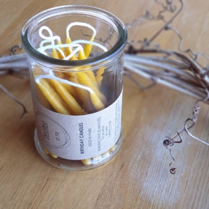 Hand-Dipped Australian Beeswax Birthday Candles, 9cm (Pair)
