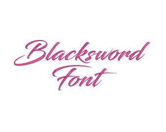 4 Inch - Blacksword Embroidery Font - INSTANT DOWNLOAD - Capitals Lowercase Numbers