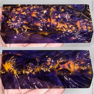Stabilized box elder burl wood block– for knife handles, pens, ring blanks, turning and carving, wood for crafts
