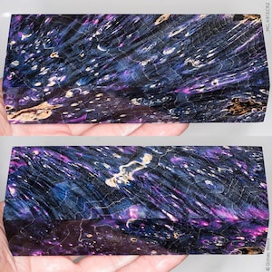 Stabilized box elder burl wood block– for knife handles, pens, ring blanks, turning and carving, wood for crafts