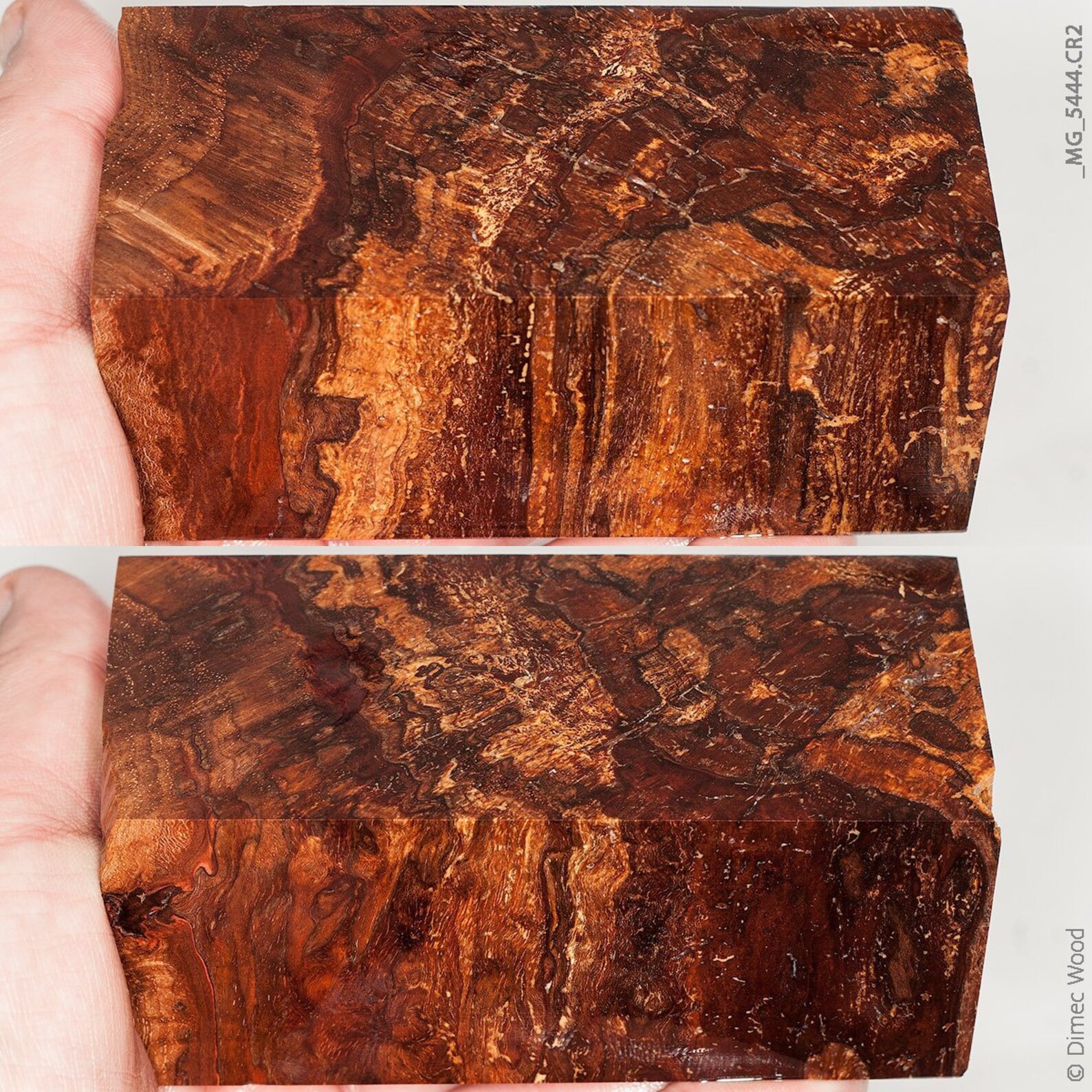 Stabilized spalted hackberry wood block Wood Knife Handle Etsy