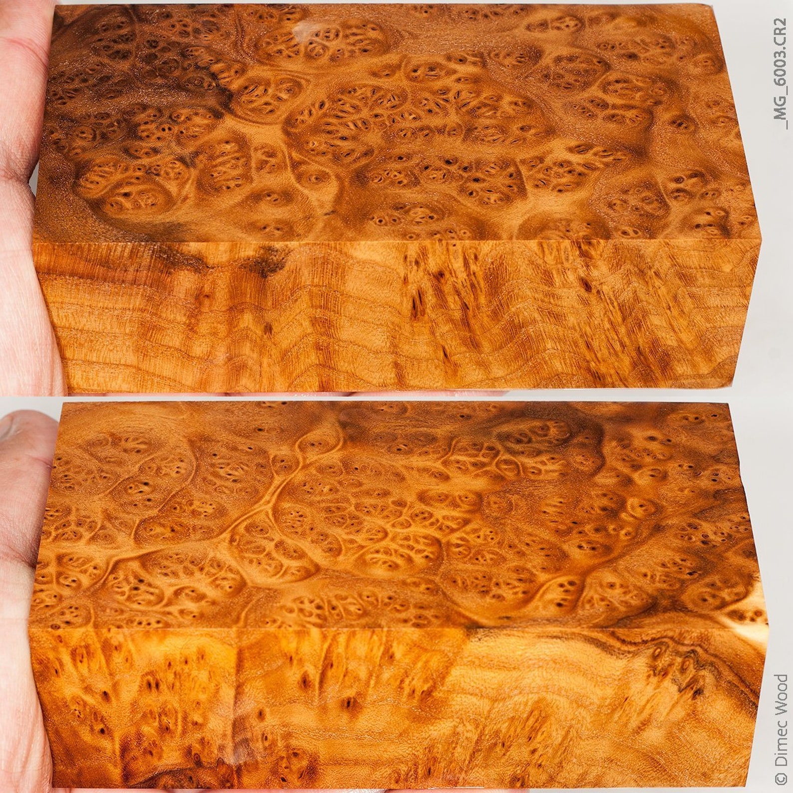 Stabilized wood wild olive burl block Wood Knife Handle Etsy