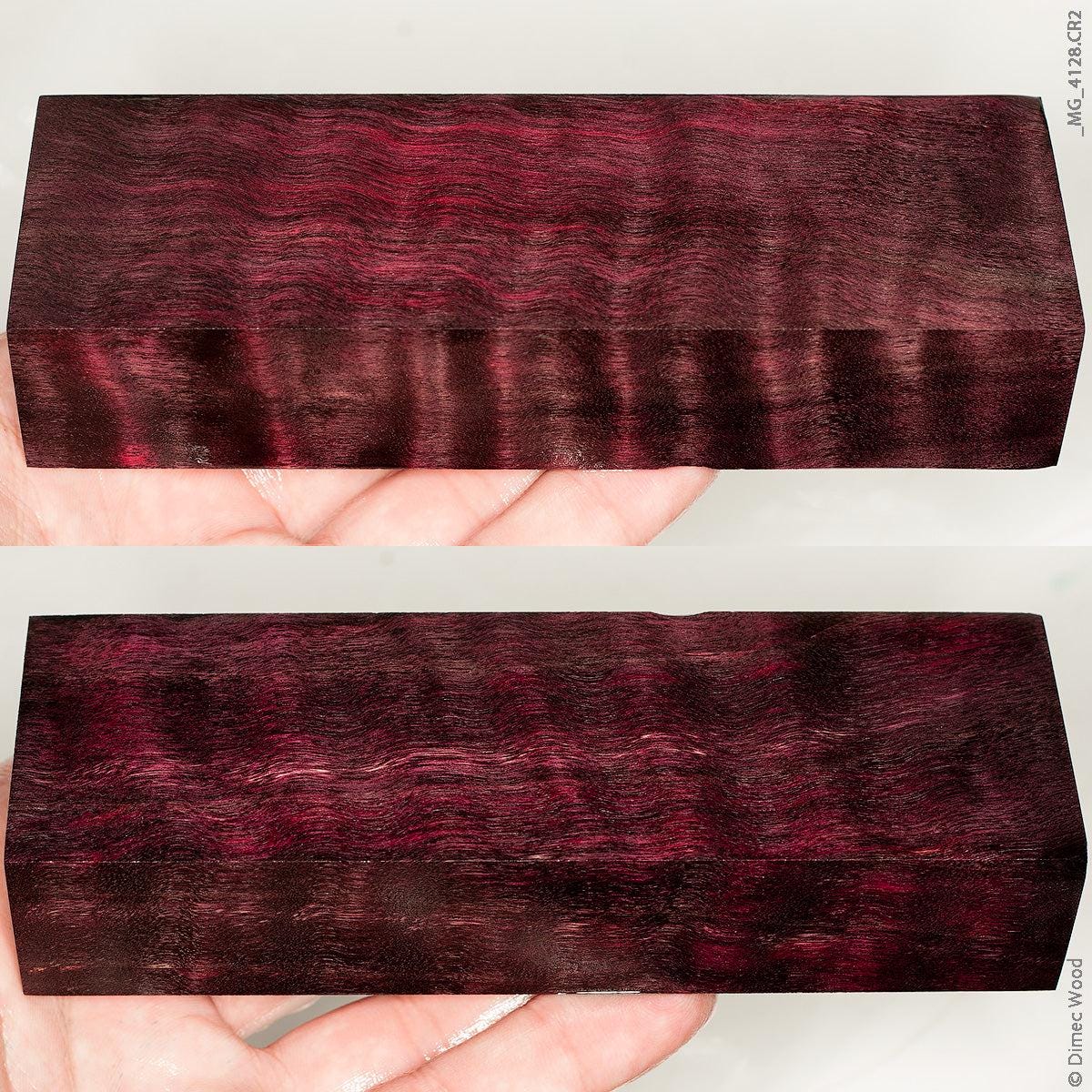 Stabilized curly cotton wood block– for knife handles, pens, ring blanks, turning and carving, wood for crafts