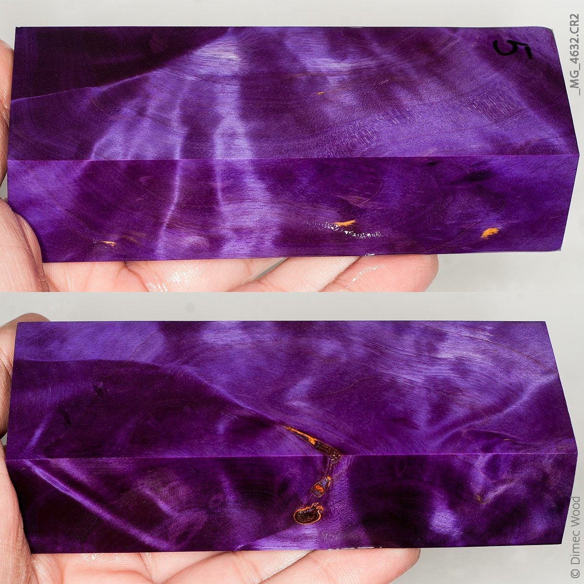 Bloque de madera de abedul acolchado estabilizado Turning | Etsy