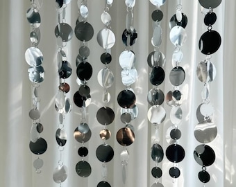Silver Sequin Hanging Backdrop Decoration,Curtain Festival Party Backdrop Supplies,Birthday Backdrop,DIY Wedding supplies