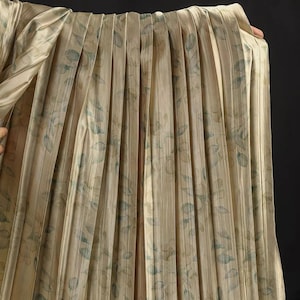 Apricot Pleated Acetic acid fabric,Fold Wrinkle Crumple Accordion Party Dress Fabric,Smooth Drap Skirt, Pants,Costume Material
