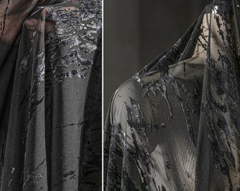 Black lace fabric,Sheer Lace mesh fabric,design fabric for party,dress,skirt,Clothing Fabric