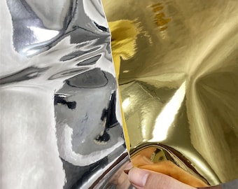 Silver/Gold Mirror TPU Fabric,Trench Coat Fabric,Reflective Waterproof Fashion Fabric