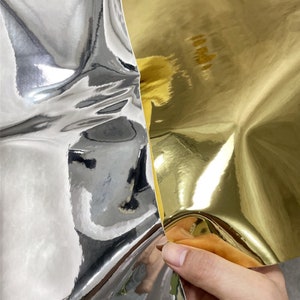 Silber / Gold Spiegel TPU-Gewebe, Trenchcoat-Gewebe, reflektierendes wasserdichtes Modegewebe