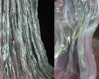 Rosa Organza-Stoff, reflektierender Falten-Stoff, schiere Tüll-Stoff für Mädchenkleid, Tutu-Kleid, Hochzeitskleid, Kostüme