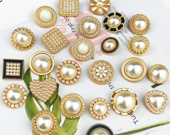 Boutons de perles,boutons de mariée,boutons de veste,accessoires vestimentaires,6 pièces pour un ensemble