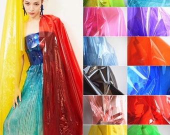 0,2 mm transparentes TPU-Gewebe, Regenmantel wasserdichtes Taschen-PVC-Gewebe, 15 Farben weiches, klares TPU Designer-Gewebe