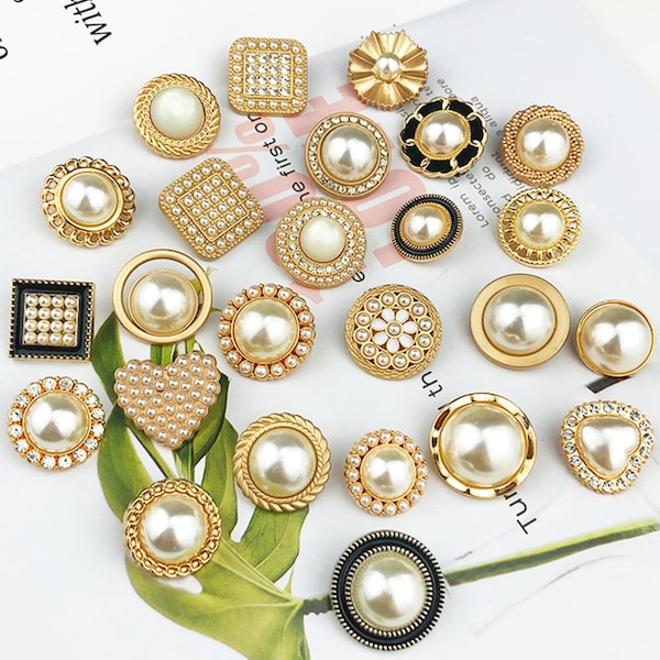 Pearl Buttons,Bridal Buttons,Jacket Buttons,Clothing Accessories,6 pieces for one set