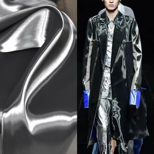 Funkelnder Kristall-Seidensatin-Stoff, flüssiger reflektierender metallischer Zukunfts-Glanz-Mode-Bekleidungsdesign-Stoff, Anzug-Stoff, Tasche, Jacken-Stoff