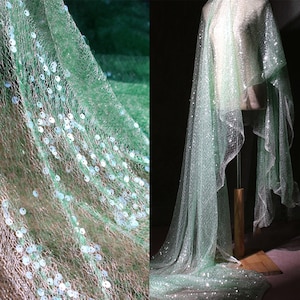 3 Colors Sequins Fabric,Shiny Lace Fabric,Sparkle Sequins Lace,Design fabric,Wedding Dress Fabric