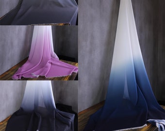 4 Farben Farbverlauf-Chiffon-Stoff, Designer-Chiffon, weicher Chiffon-Stoff, Sommerstoff, Kleiderstoff