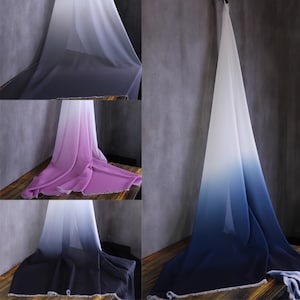 4 Colors Gradient Color Chiffon Fabric,Designer Chiffon,Soft Chiffon Fabric,Summer Fabric,Dress Fabric