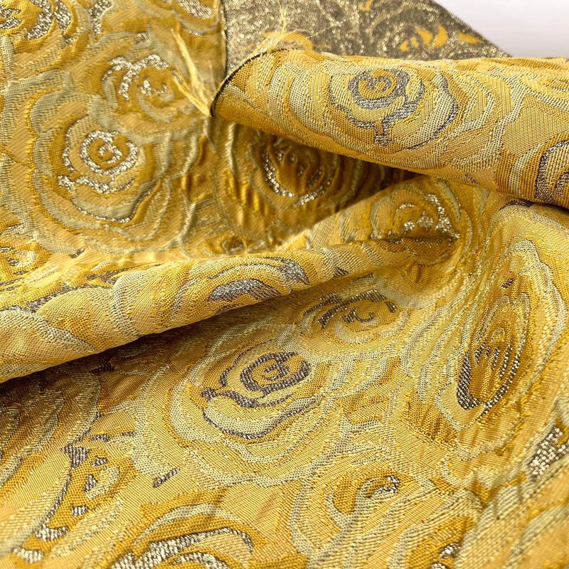 Yellow Rose Fabric - Etsy