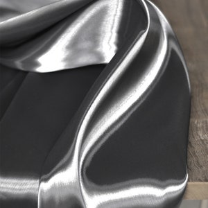 Super Shiny Fabric,Dark Gray Water-Shine ultra-gloss Designer Fabric,Smooth Well Drap Fabric,Sparkle Fabric,Pants,bag,jacket Fabric image 3