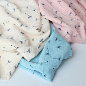 Cotton fabric dandelion print kids quilt fabric soft cotton fabric home decor craft by yard