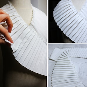 White/Black Ruffle Pleated Trims,Chiffon Trim,Ruffle Trim,Accessories for Dress,Sleeve Hem