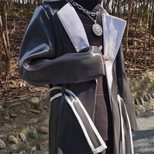 Super Shiny Fabric,Dark Gray Water-Shine ultra-gloss Designer Fabric,Smooth Well Drap Fabric,Sparkle Fabric,Pants,bag,jacket Fabric image 7