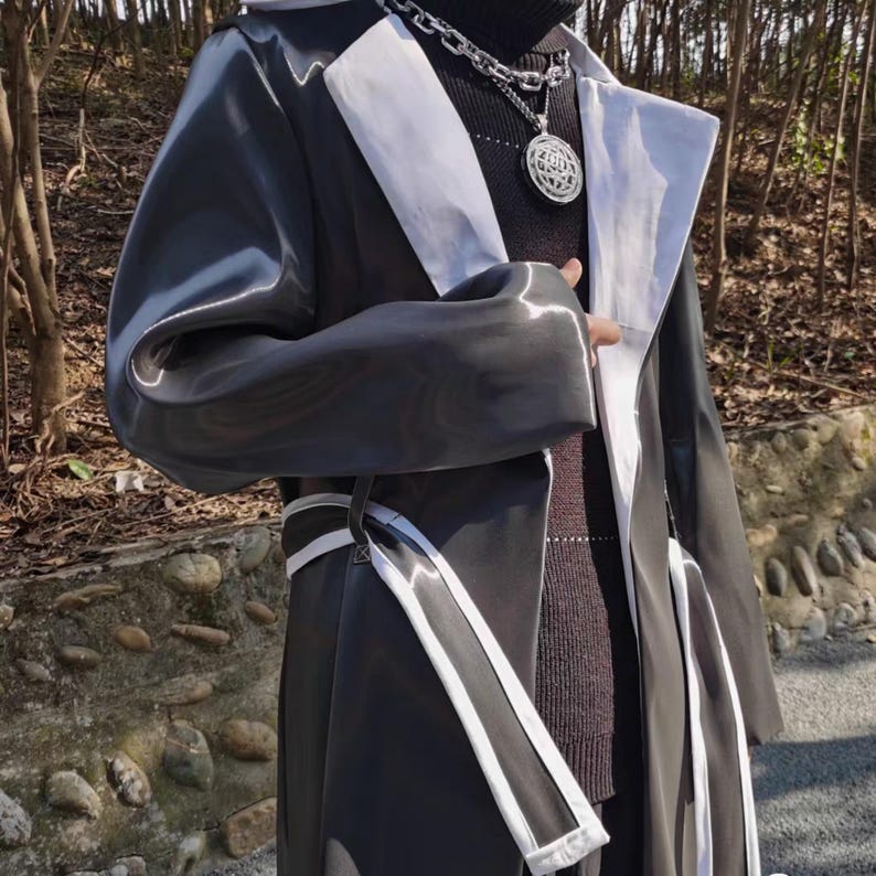 Super Shiny Fabric,Dark Gray Water-Shine ultra-gloss Designer Fabric,Smooth Well Drap Fabric,Sparkle Fabric,Pants,bag,jacket Fabric image 7