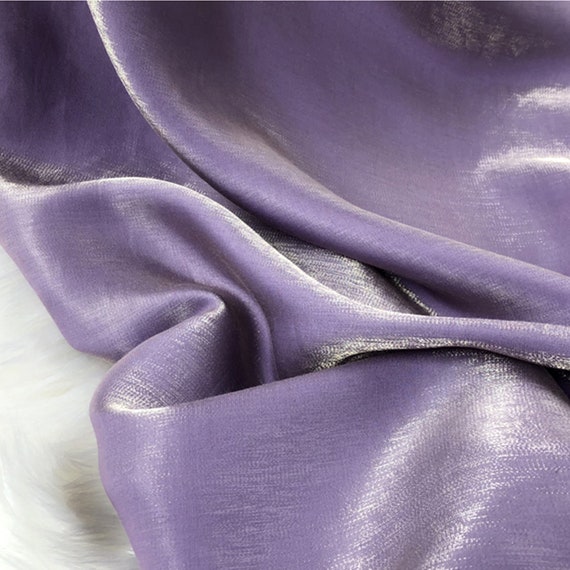 Purple Silk Linen Fabric,shiny Linen Blend Fabric,light Weight