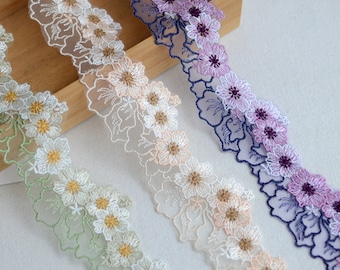 6 Colors Lace Trim,Floral Embroidery Lace Trim,Dress Decors,DIY Craft