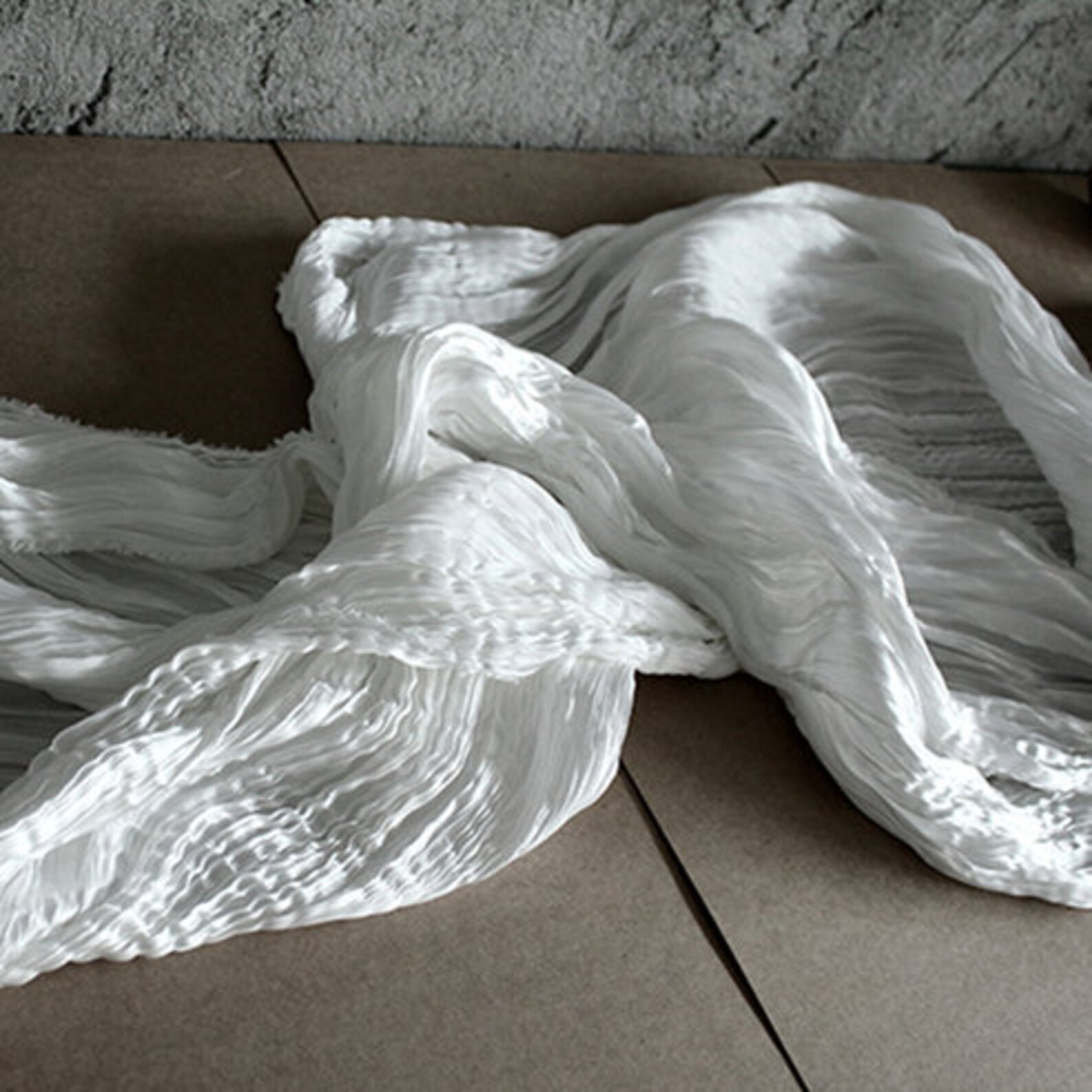 Wrinkled Silk Cotton Gauze Fabric Light Weight Etsy