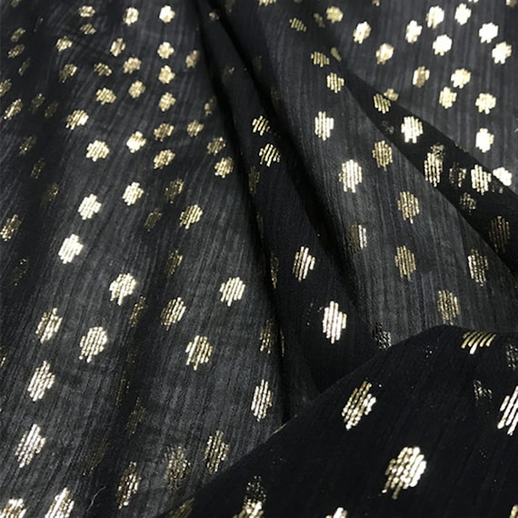 Black chiffon fabric by the yard sale