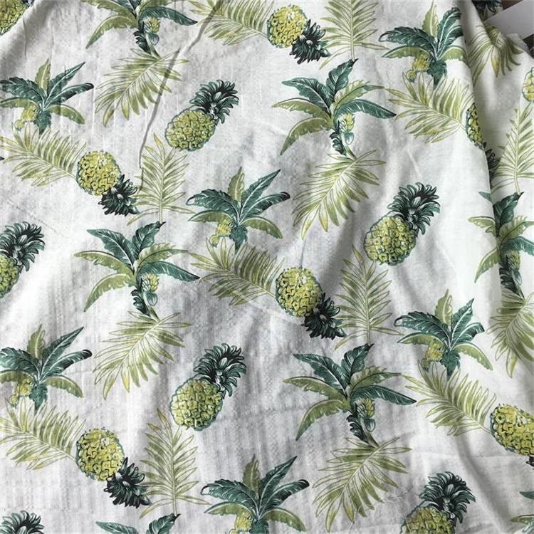 Summer Linen Fabric Pineapple Print Linen Cotton Soft Cotton - Etsy