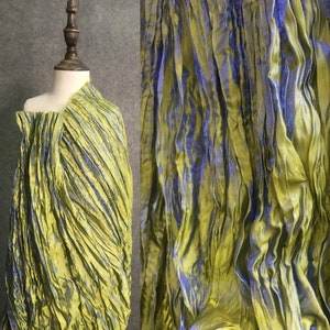 Green/Blue fabric,wrinkle fabric,gradient color retro fabric,design fabric,craft by half yard