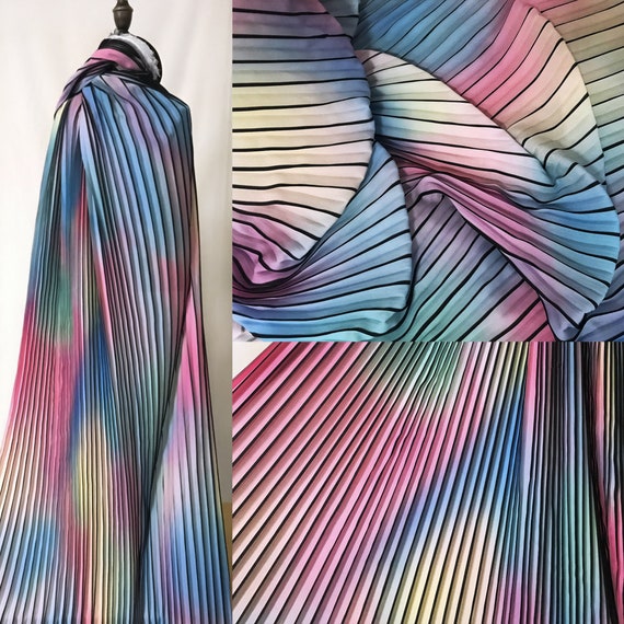 Pleated silk on sale chiffon fabric