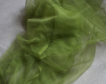 Green Mesh lace fabric,soft tulle fabric,bridal tulle lace fabric,wedding fabric,party decor