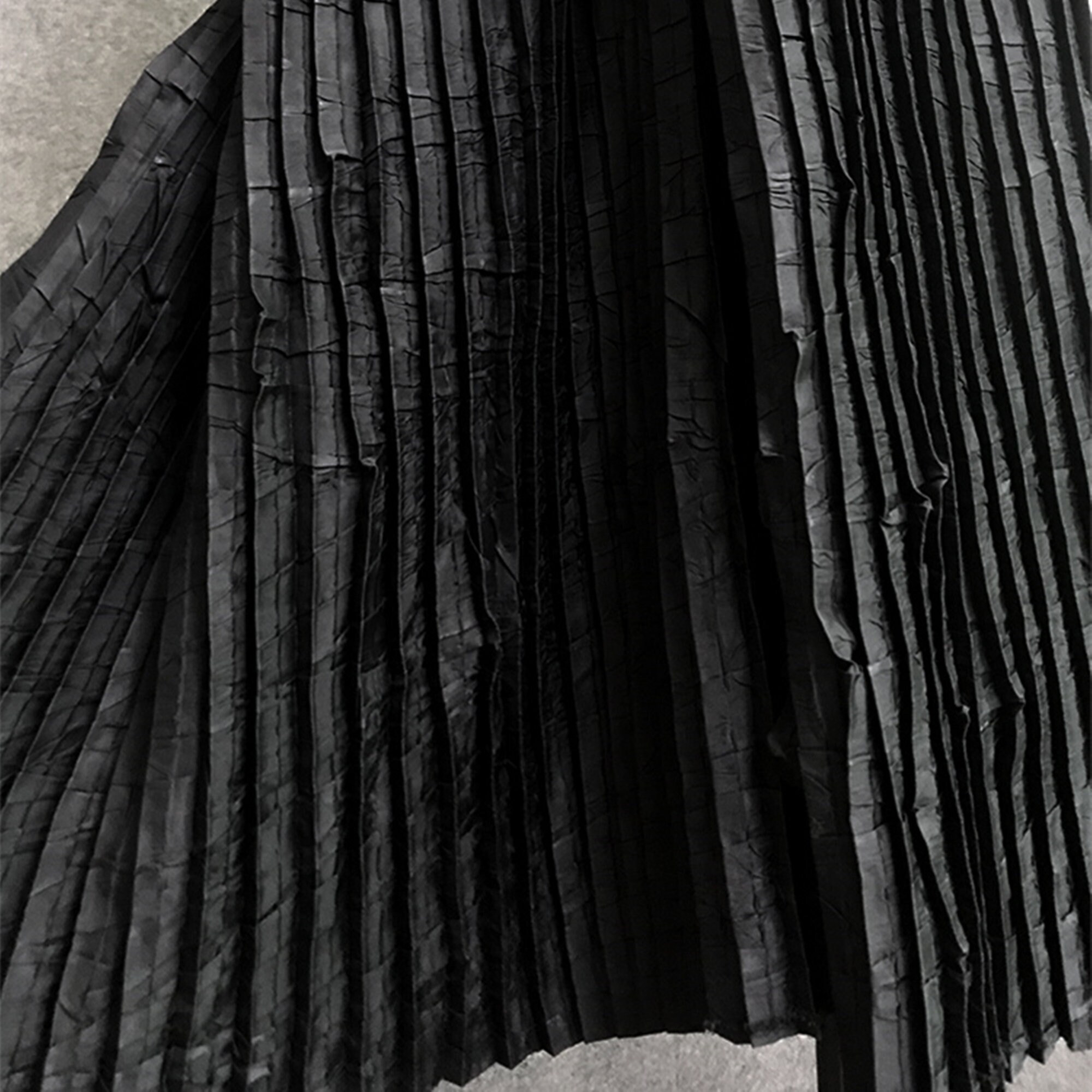 Black stripe pleated fabricwrinkle fabricfashion fabricsew | Etsy