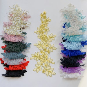 16 Colors Floral Embroidery,Lace Applique,Lace Appliques For Garment Apparel Dress,sewing supplies