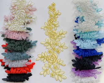 16 Colors Floral Embroidery,Lace Applique,Lace Appliques For Garment Apparel Dress,sewing supplies