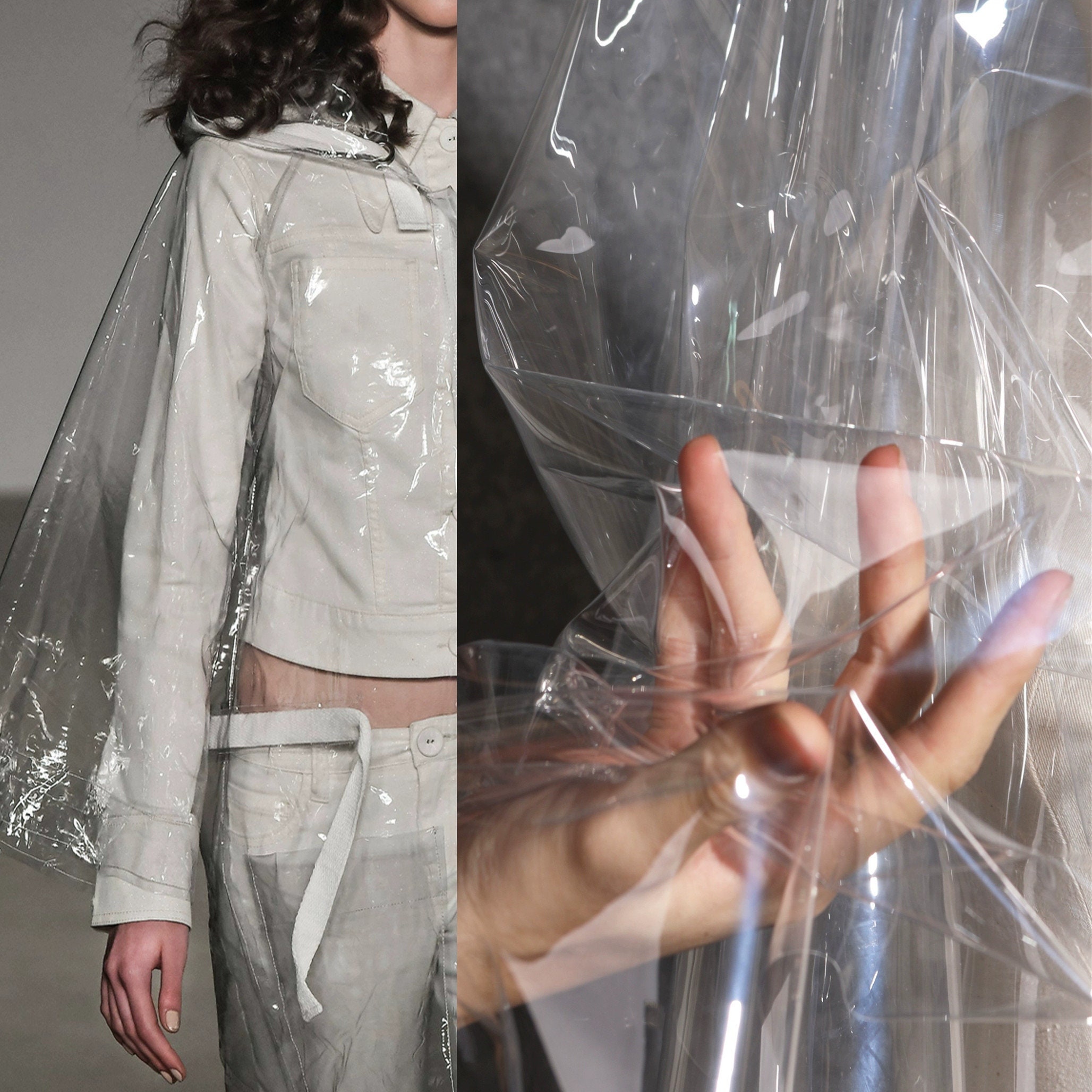 Plastic shop transparent jacket