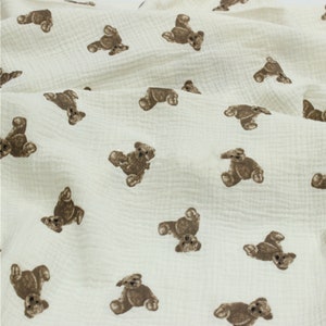 100% cotton fabric,cute bear soft cotton fabric,fabric clothing,fabric for kids