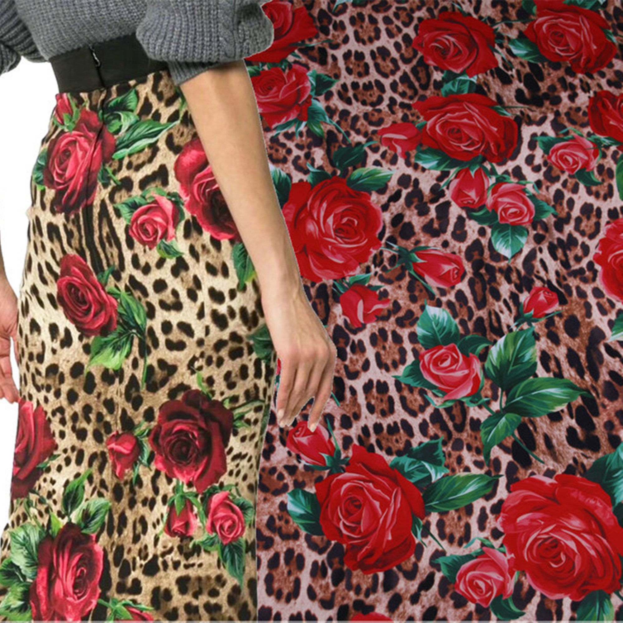 leopard rose dress