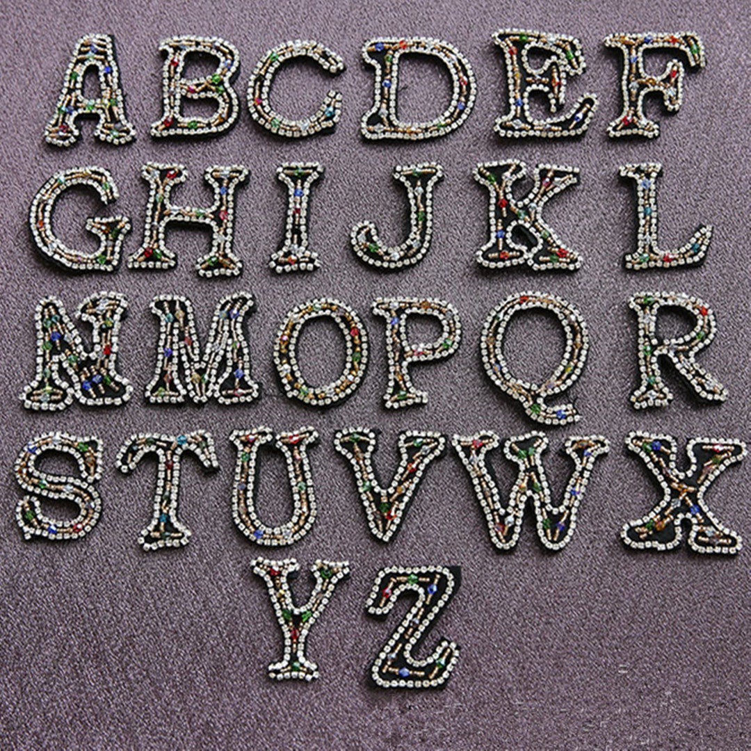 Crystal Letter Sequin Patch,sewing Supplies,diy Craft Patch for Jackets
