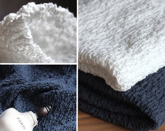 Wrinkled Cotton Gauze flax fabric orgnic linen fabric craft by half yard